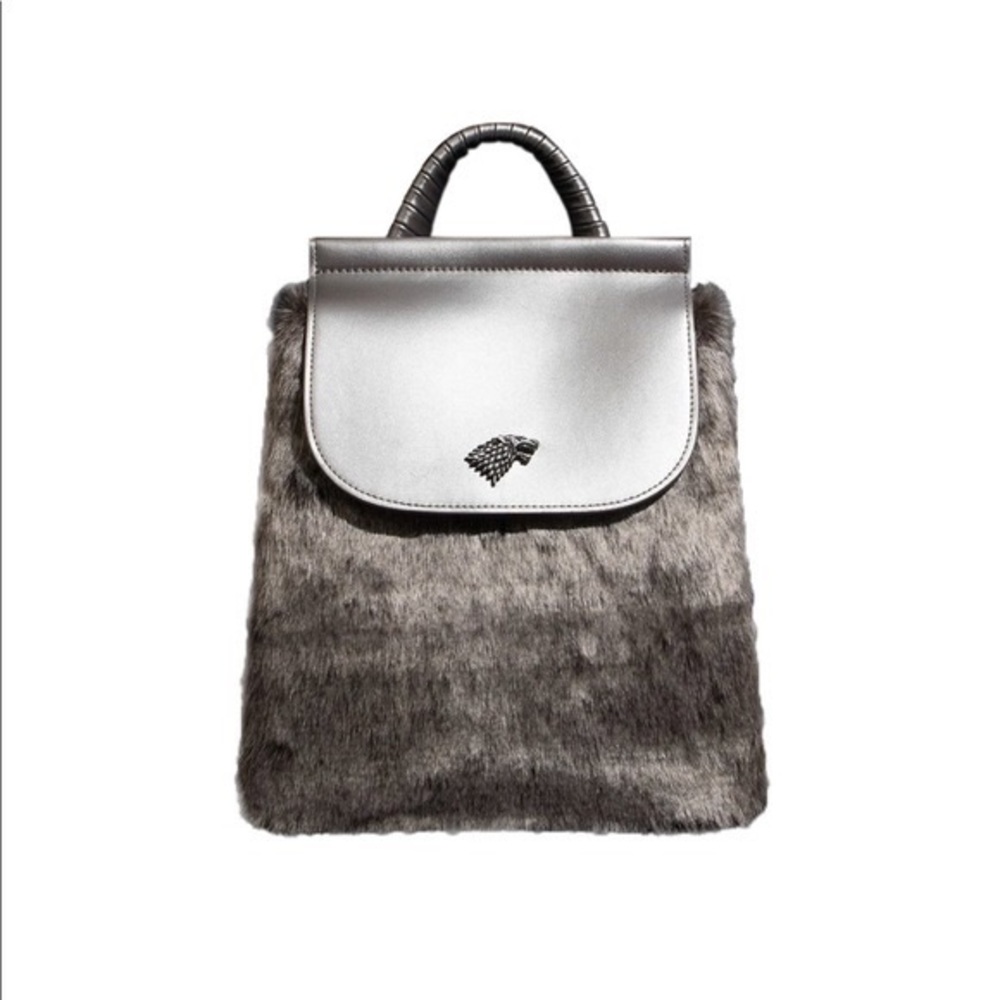 NEW 🐺 Stark Game of Thrones Bag HBO | fur wolf backpack Danielle Nicole - Picture 3 of 6